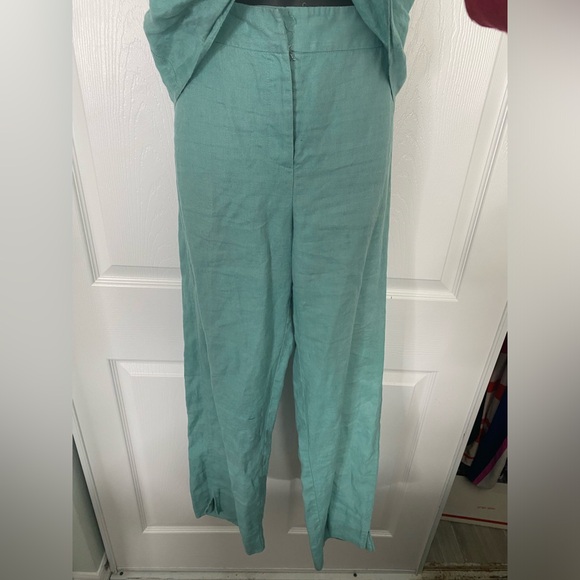 Rafaella Linen Co-Ord Set Tank Top & Wide Leg Pants Size 10 - Picture 6 of 9